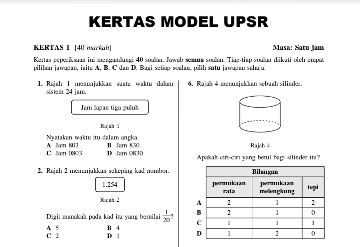20 Printable Upsr Pt3 Spm Mathematic Add Math Exam Papers Cikgu Zz